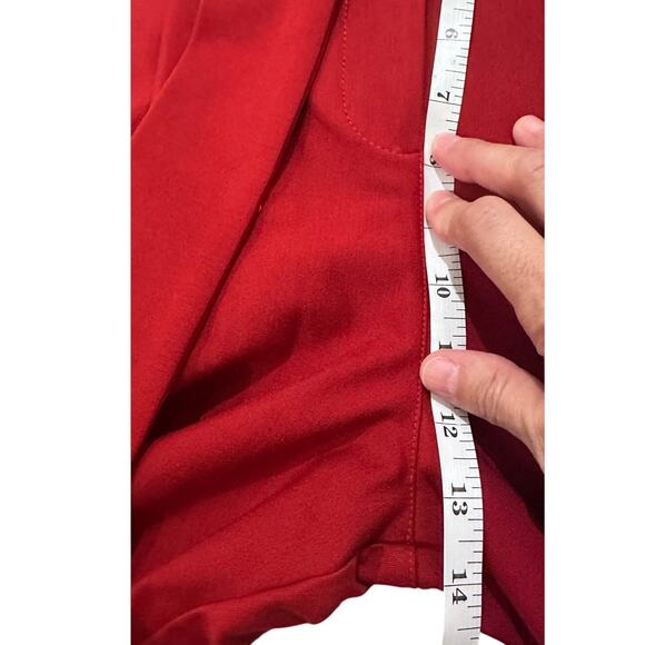 Anthroplogie Red Paperbag Wide-Leg Trousers With Pockets Office, XS (2) NWOT - Picture 7 of 11